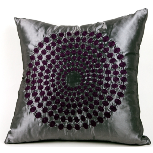 Silver & Purple Pillow